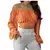 VB36 - BLUSA SEXY ELEGANTE ESTAMPADA TOP COM ARCO MANGA LONGA - comprar online