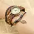 Relógio Feminino Vintage de Couro Marrom — Design Retrô Roma, Elegante e Sofisticado/ Cod. R0053 na internet
