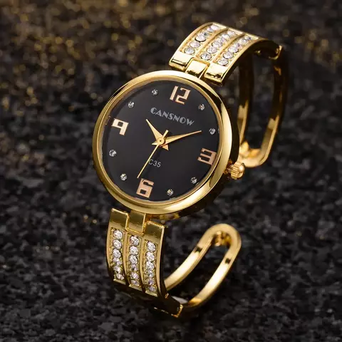 Relógio de Pulso Feminino – Estilo Luxo, Brilhante e Fashion/ R0062