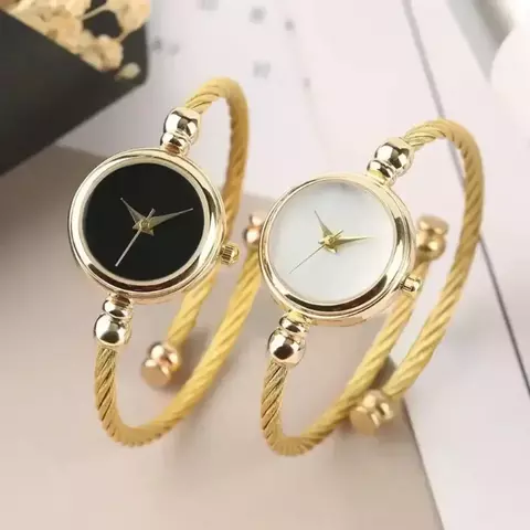 Relógio Feminino Luxo Pequeno, Pulseira em Aço Inoxidável — Elegância Clássica e Sofisticação no Pulso/ Cód. R0047