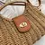 BOLSA DE OMBRO DE PALHA CESTA BOHO COM ALÇA SUPERIOR TECIDA À MÃO/ COD.B136 na internet