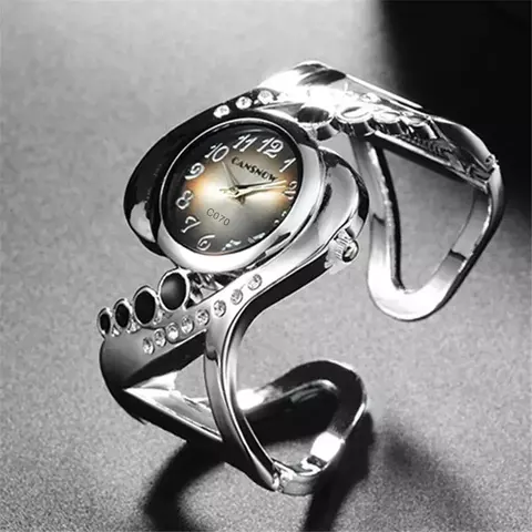 Relógio Feminino de Luxo Design Elegante com Cristais e Strass/ Cod. R0030