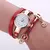 Relógio Feminino de Pulso — Moda Dourada com Pulseira de Couro, Estilo Casual e Elegante/ Cód. R0058 na internet