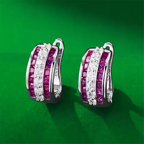 Brincos de Argola Femininos com Zircão Redondo/ Cod. JBR0010 - comprar online