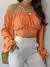 VB36 - BLUSA SEXY ELEGANTE ESTAMPADA TOP COM ARCO MANGA LONGA na internet