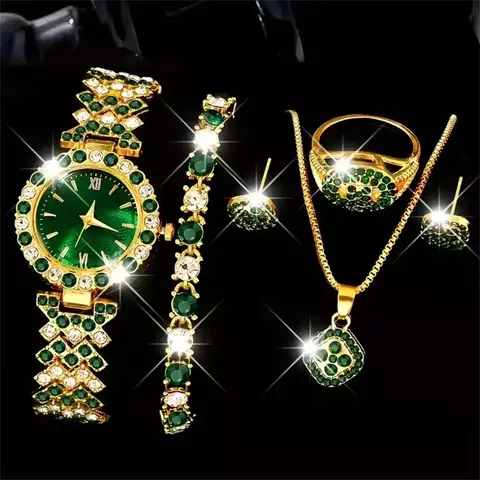 Conjunto de Relógio Feminino Elegante de 6 peças/ Cod. C0003