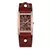 Relógio Feminino Roma Design Quadrado Clássico — Pulseira de Couro Legítimo com Cristais Elegantes, Estilo Casual Sofisticado_ Cód. R0052 - comprar online