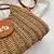 BOLSA DE OMBRO DE PALHA CESTA BOHO COM ALÇA SUPERIOR TECIDA À MÃO/ COD.B136