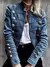 CASACO JEANS VINTAGE ELEGANTE TOP JUSTO MODA AMERICANA/ COD. VCA14 - loja online