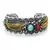 Pulseira Bangle Aberta Vintage – Ajustável, Pedra Ágata e Turquesa, Estilo Boho/ COD. JP0005 na internet