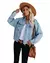 JAQUETA JEANS CASUAL DENIM VINTAGE STREETWEAR MANGA LONGA/ COD.VJ17 - ESSENZA D'LUXXE Moda & Acessórios 