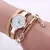 Relógio Feminino de Pulso — Moda Dourada com Pulseira de Couro, Estilo Casual e Elegante/ Cód. R0058