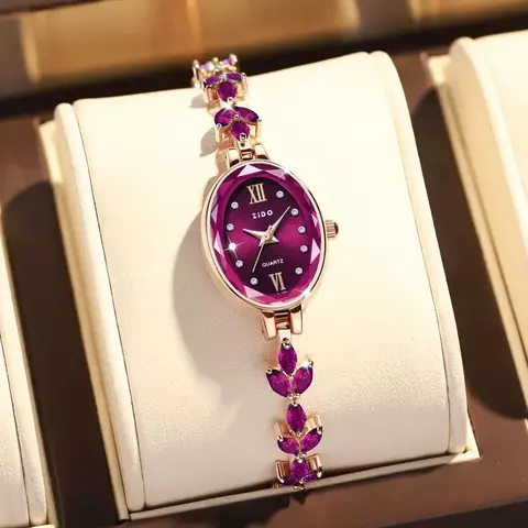 Relógio Feminino – Moda Luxuosa, Pulseira de Quartzo e À Prova d’Água/ R0061
