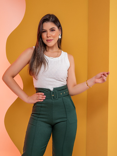 calça Lia com cinto - comprar online