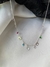 Choker corações c/ zircônias coloridas