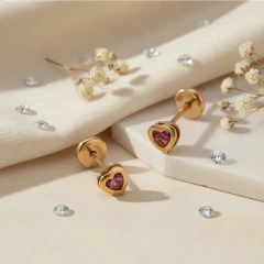 Imagen de Aritos Corazon Strass