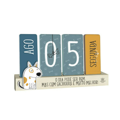 CALENDÁRIO PERMANENTE DE MESA CACHORRO ... PET CORAÇÃO - comprar online