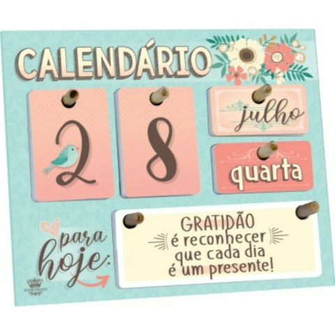CALENDÁRIO PERMANENTE DE MESA PARA HOJE, GRATIDÃO...FLORAL - comprar online