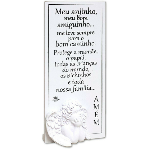 Placa de Mesa Meu anjinho com oração 22 cm - comprar online