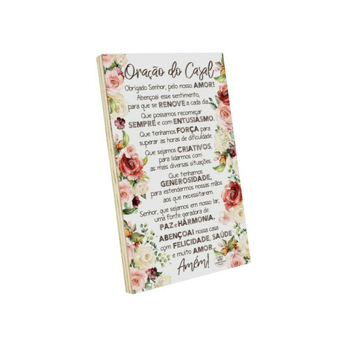 Placa De Mesa Decorativa Oração Do Casal
