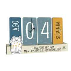CALENDÁRIO PERMANENTE DE MESA GATO ... PET CORAÇÃO - comprar online