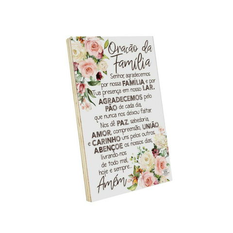 Placa De Mesa Decorativa Oração Da Família - comprar online