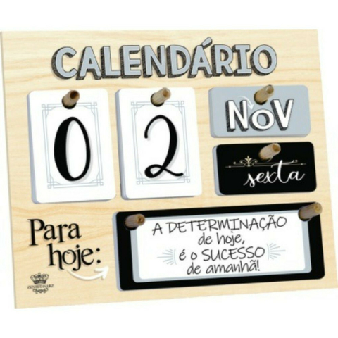 CALENDÁRIO PERMANENTE DE MESA PARA HOJE: A DETERMINAÇÃO... 18X22 - comprar online