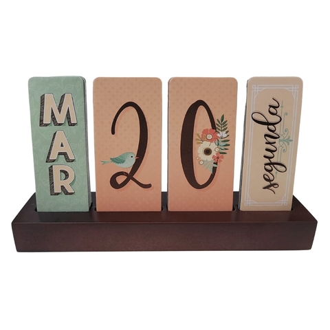 CALENDÁRIO PERMANENTE DE MESA FLORAL 12,5 X 22 X 5