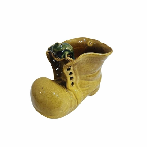 Bota Decorativa Cerâmica Amarela