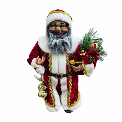 Papai Noel Negro Em Pé 60cm