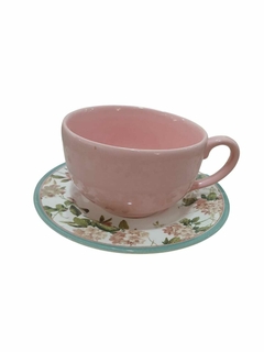 xícara de Café Páscoa rosa suave com pires Sweet - comprar online