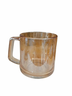 Páscoa - Caneca Vidro Transparente Amarela