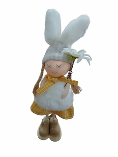 Boneca de enfeite de Páscoa menina amarela (tecido) 22 x 5 cm na internet