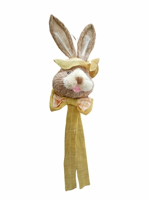 Cabeça de coelho para pendurar decoração de Páscoa Amarelo Palha 92 x 32 x 12 cm - comprar online