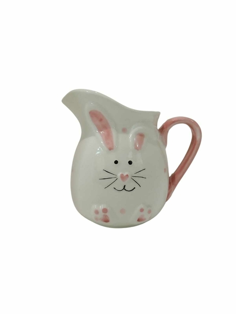 Jarra Decorativa de Páscoa Branco com Rosa 11 cm - comprar online
