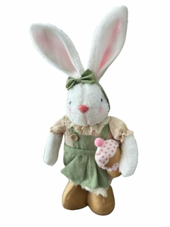 Enfeite de Páscoa Coelho Pelúcia em Pé Femeá com Cupcake 43 cm - comprar online
