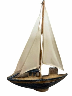 Veleiro De Parede Patina Azul 33 x 45 - comprar online