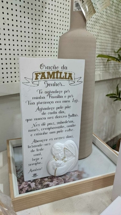 PLACA DE MESA ORAÇÃO DA FAMILIA 25 cm na internet