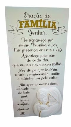 PLACA DE MESA ORAÇÃO DA FAMILIA 25 cm