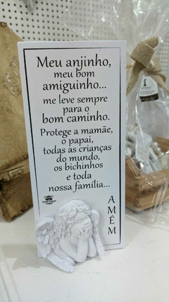 Placa de Mesa Meu anjinho com oração 22 cm - loja online
