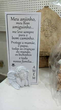 Placa de Mesa Meu anjinho com oração 22 cm - comprar online