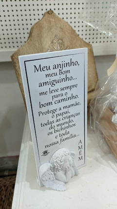 Imagem do Placa de Mesa Meu anjinho com oração 22 cm