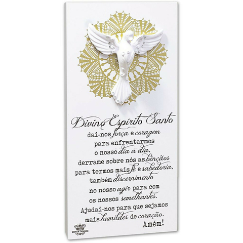 PLACA DE MESA DIVINO ESPIRITO SANTO 25 cm - comprar online