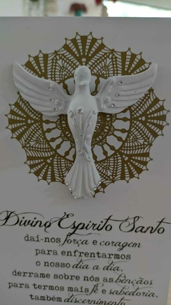 PLACA DE MESA DIVINO ESPIRITO SANTO 25 cm - loja online