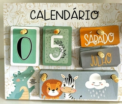 Calendário Permanente de Mesa Zoológico - Toko Artesanato e Decorações