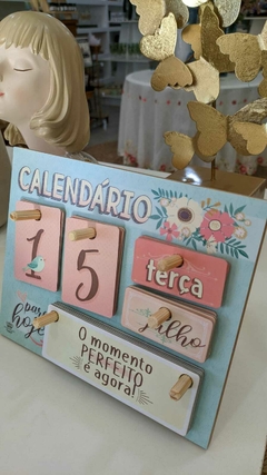 CALENDÁRIO PERMANENTE DE MESA PARA HOJE, GRATIDÃO...FLORAL - Toko Artesanato e Decorações