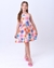 Vestido Infantil Colorido com Estampa de Flores - loja online