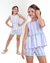 Conjunto Infantil Feminino Listrado Short e Blusa