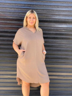 Vestido De Lino De Mujer En Talles Amplios