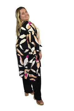 KIMONO ESTAMPADO DE MUJER EN TALLES REALES GRANDES - Moorea Online Mayorista